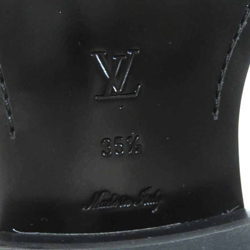 Louis Vuitton Connelly Line 2022 Logoed Square Toe Leather Coin Loafer