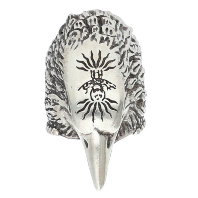Gucci Anger Forest Eagle Head Ring Men's #12