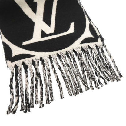 Louis Vuitton Flight Mode LV Medallion M79212 Wool Black White Scarf LV 1094