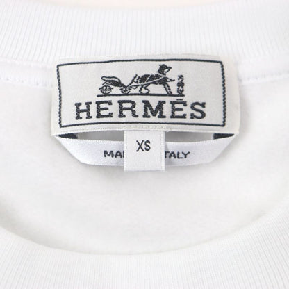 Hermes 23SS Scubh 100% Cotton Crewneck Pullover Sweatshirt White XS With Box