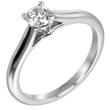 Cartier 1895 Solitaire 0.23ct Vs1/f/3ex Pt950platinum × Diamond #7 Ladies 3.33g