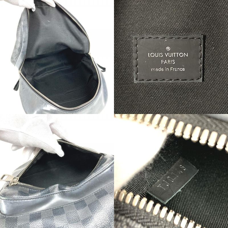 Louis Vuitton Backpack Sac Josh N41473 Damier Graphite Canvas Black