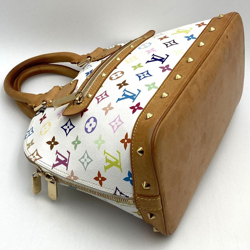 Louis Vuitton M92647 Alma (old) Handbag White Monogram Multicolor