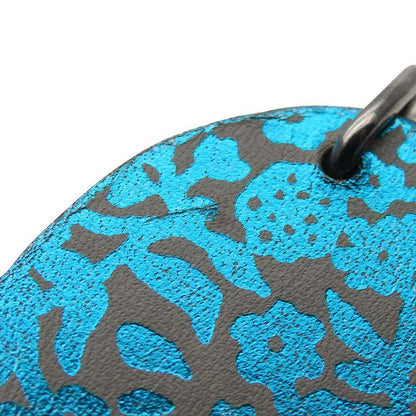 Hermes Bag Charm Silver 925 Leather Approx 12.3g Blueish Gray Silver Hardware