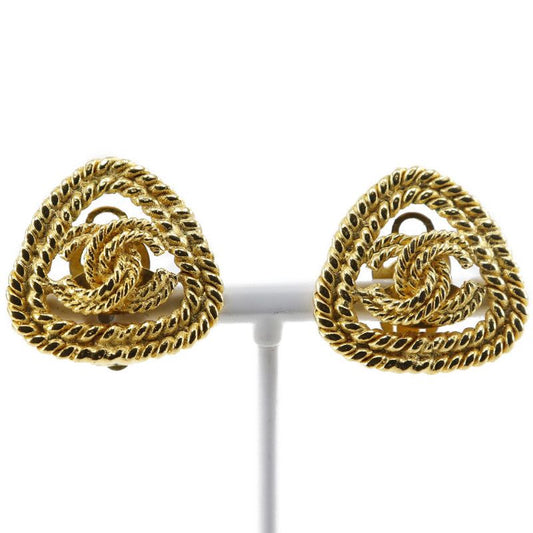 Chanel Coco Mark Gold Plated Gold 28 Ladies 13.0g Earring