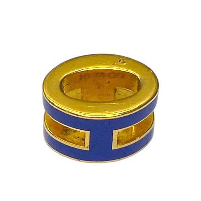 Hermes Mini Pop Ash H Necklace Pendant Top Charm H Logo Gold Blue Hermes Ladies