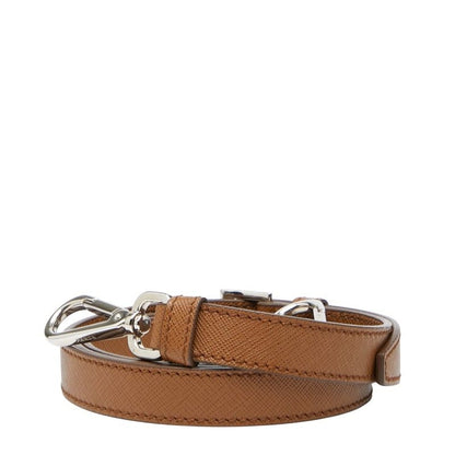 Prada Brown Silver Leather Women's Prada