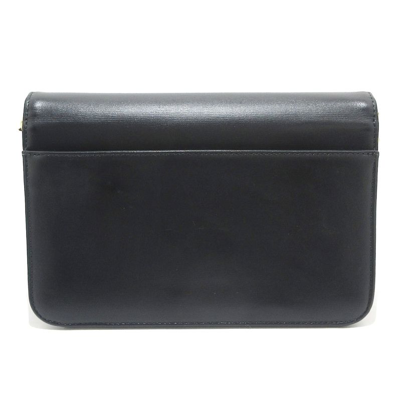 Dior/christian Dior Wallet - Black Chain Shoulder Leather