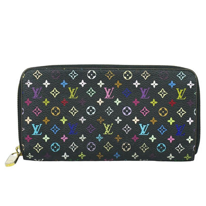 Authentic Louis Vuitton LV Zippy Wallet Monogram Multicolor Long Wallet Noir