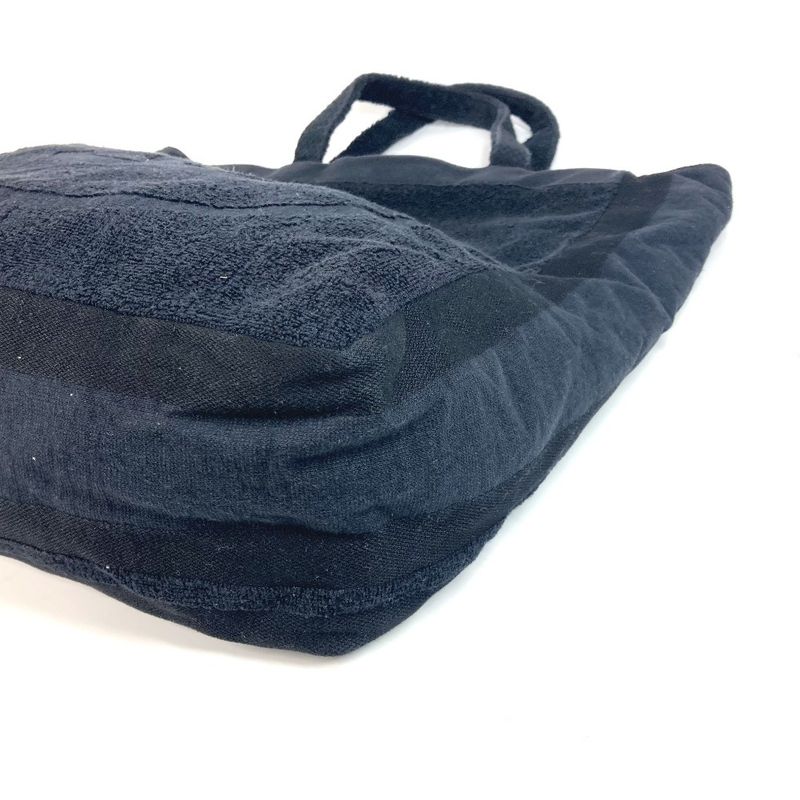 Chanel Tote Bag Logo CC Coco Mark Pile Black