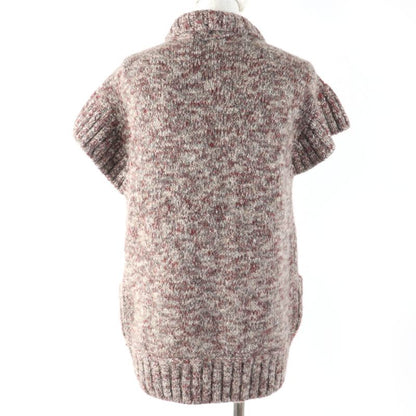 CHANEL P420009k03238 Wool Cashmere Alpaca Blend Coco Mark Button Short Sleeve