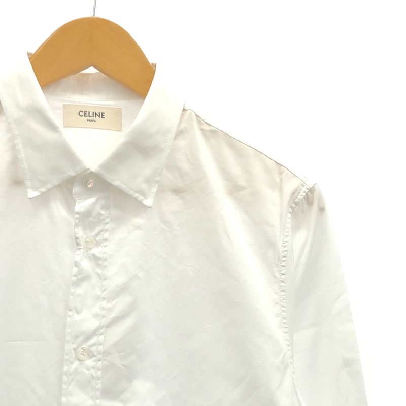 Celine - Triomphe Embroidered Cotton Shirt - 38 - White - Mens