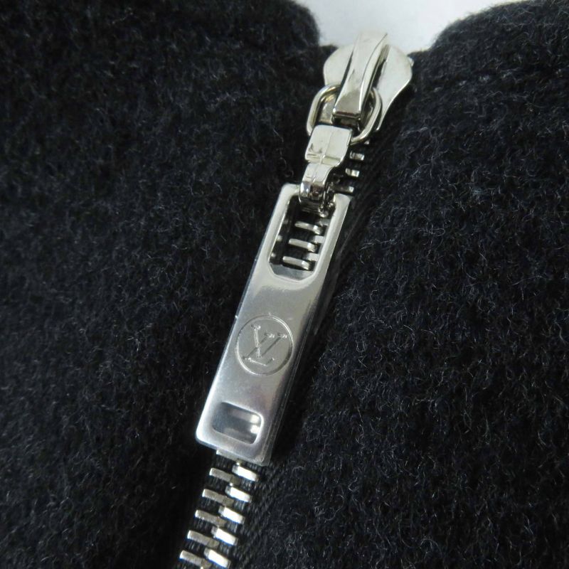 Louis Vuitton 20AW Wool Silk Monogram Sleeveless A-line Dress/dress Dark Grey