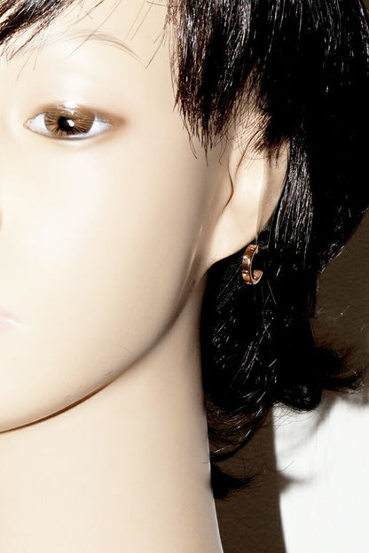 Cartier Earrings 18K Pink Gold Mini Love Earrings Hoop Earrings B80290