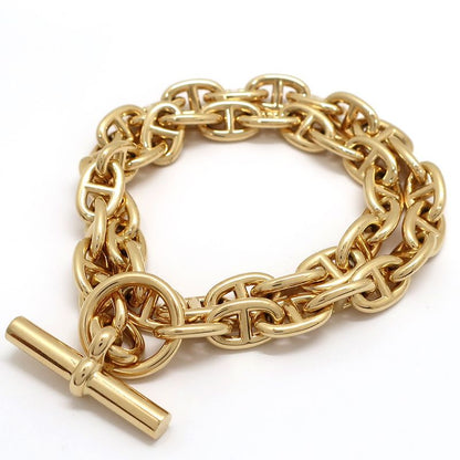 Hermes Chaine D'ancre PM Necklace 43 Frames Au750 Pink Gold PG Chain