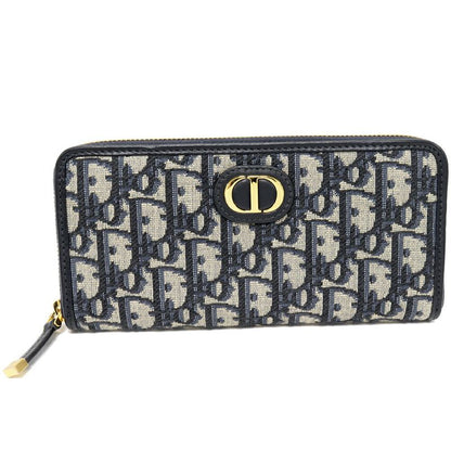 Dior Round Zipper Long Wallet With Change Pocket Dior Oblique Jacquard 30