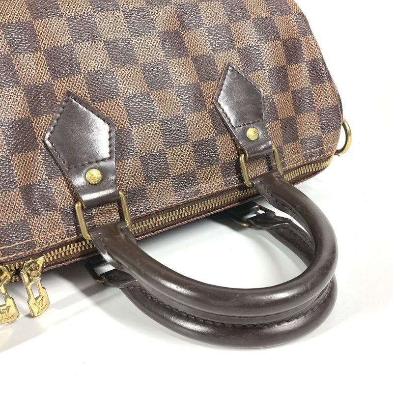 Louis Vuitton Handbag Speedy Bandoliere 25 N41368 Damier Canvas Ebène Brown