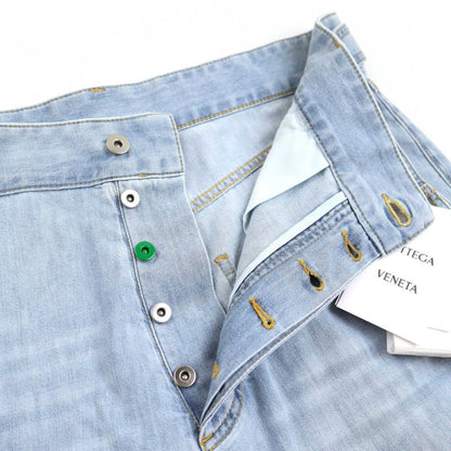 Bottega Veneta 24ss Belted Denim Shorts 771881 V3n60 Light Blue 50