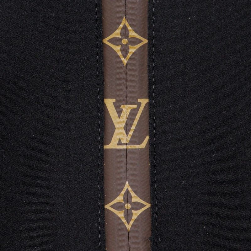 Louis Vuitton Peplum Monogram 1a7vtn Nylon And Polyurethane Black Ladies Tank