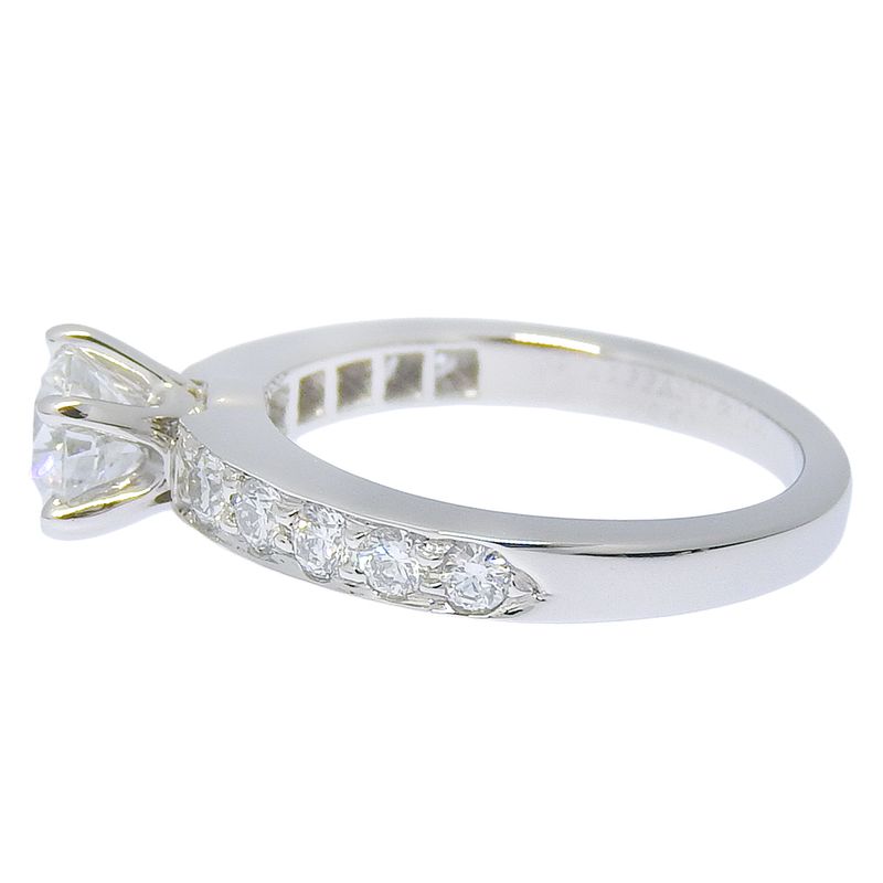 Tiffany & Co Solitaire Half Eternity Pt950platinum × Diamond #4 0.50 Ladies