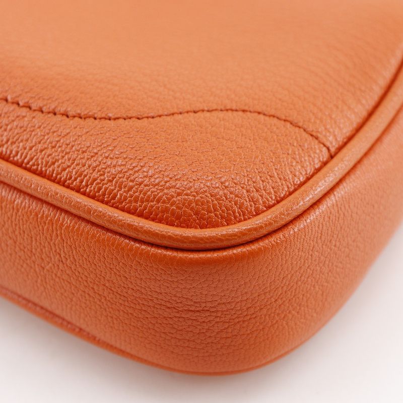 Gucci Aphrodiemini GG Marmont 739076 Leather Orange Ladies Shoulder Bag