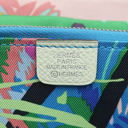 Hermes Long Azap Long Silk Inn Vaux Epson Vert Fizz Silver Hardware Unused