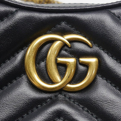 Gucci Half Moon Shape Mini Bag GG Marmont 2way Shoulder