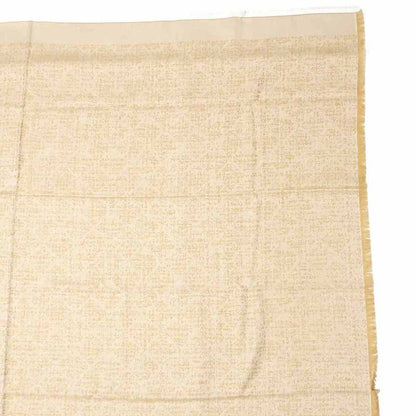 Chanel Large Shawl CC Mark Beige Wool Shawl Fringe Ladies Women