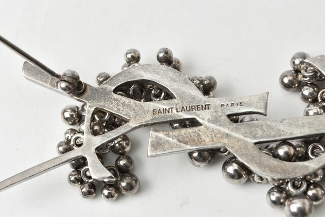 Saint Laurent Pin Brooch Pin Badge Saint Laurent Brooch Monogram YSL Logo