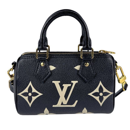 Louis Vuitton Crossbody Shoulder Bag Monogram Empreinte Bicolor Nano Speedy