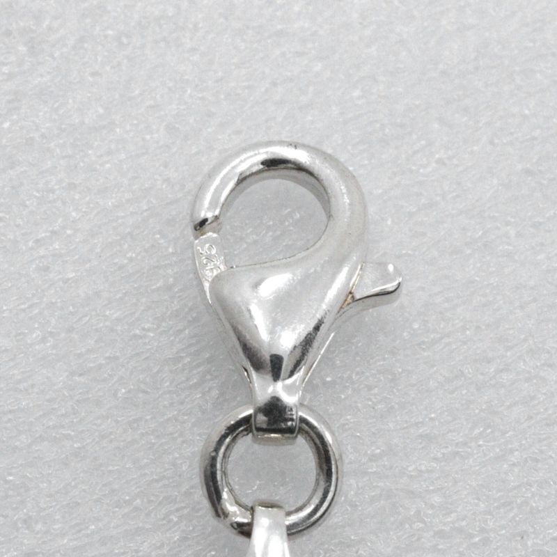 Gucci Logo Plate Silver 925 Ladies 6.8g Bracelet