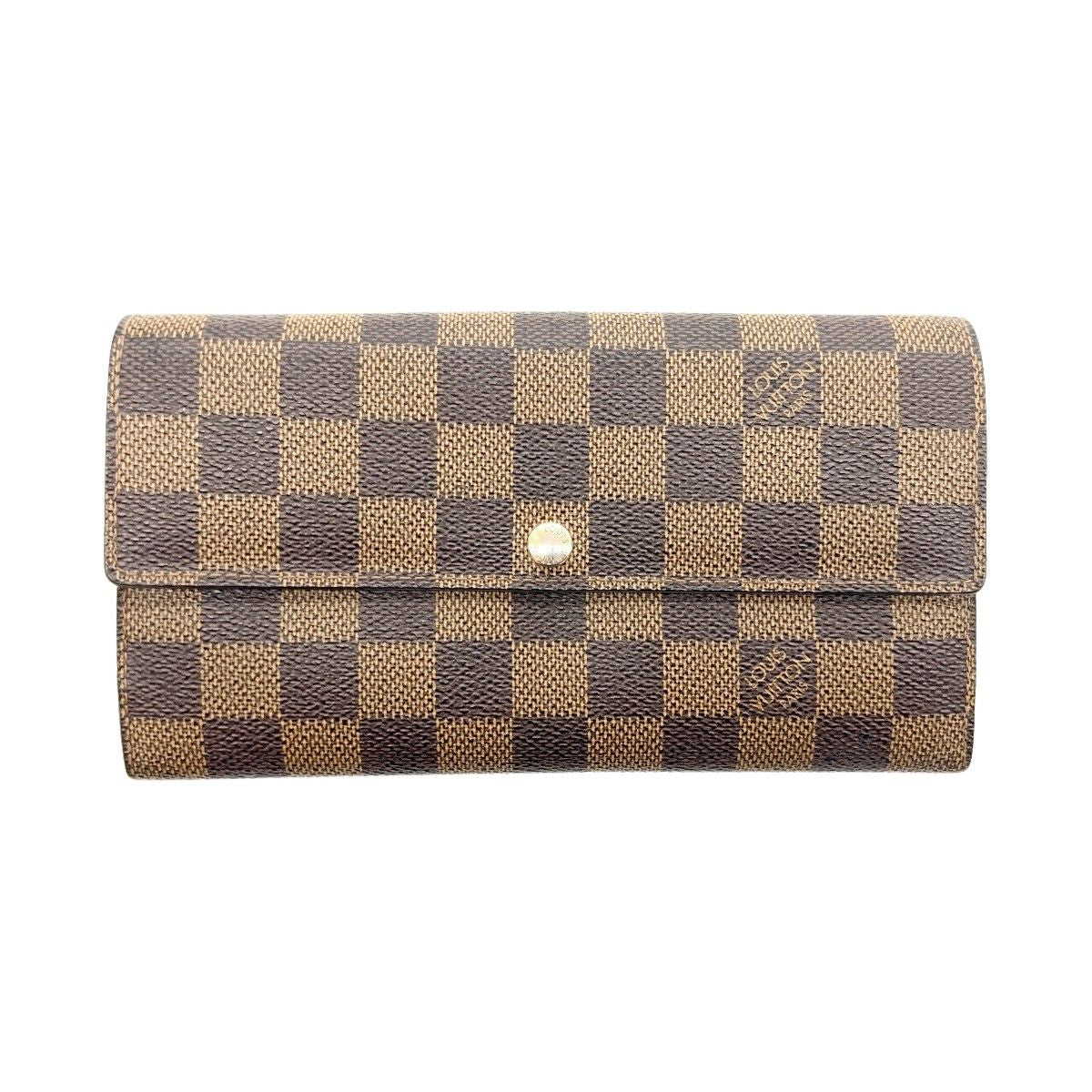 Louis Vuitton Damier Pochette Porte Monet Credit Bifold Wallet N61734 Brown