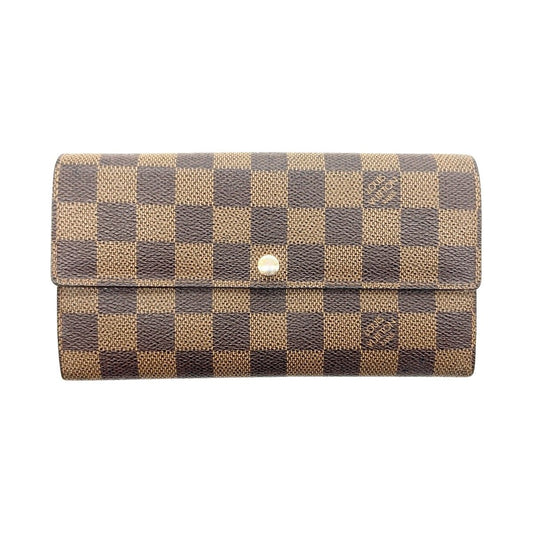 Louis Vuitton Damier Pochette Porte Monet Credit Bifold Wallet N61734 Brown