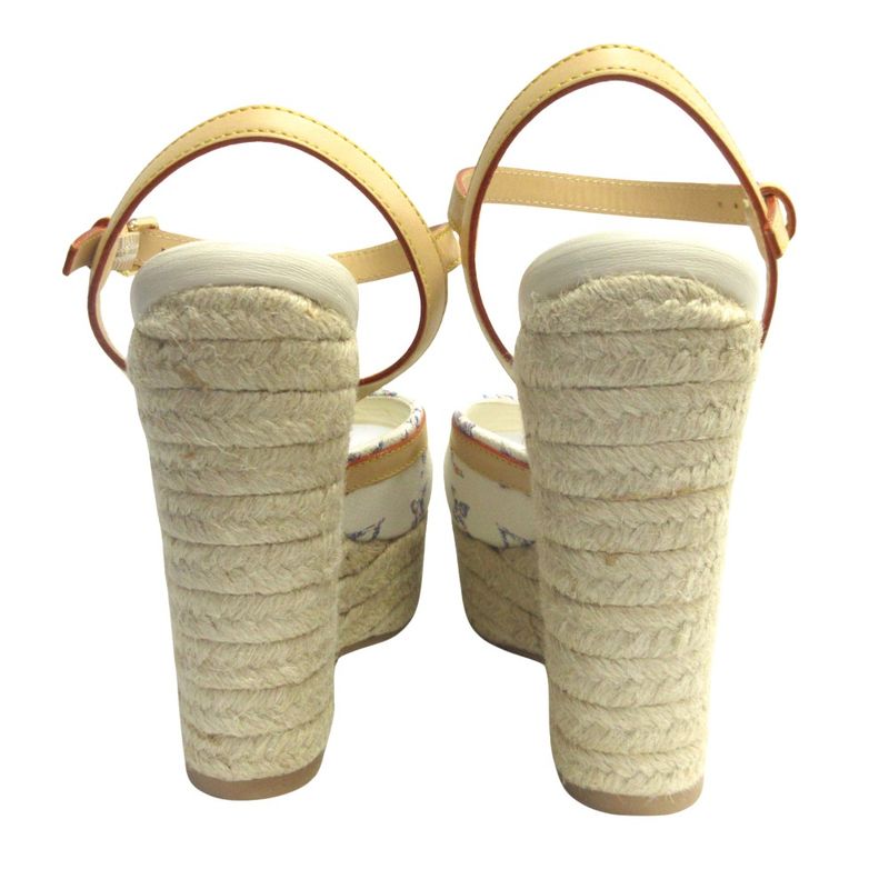 Unused 24ss Louis Vuitton Helios Line Wedge Sandals Espadrilles Monogram 1acsfr