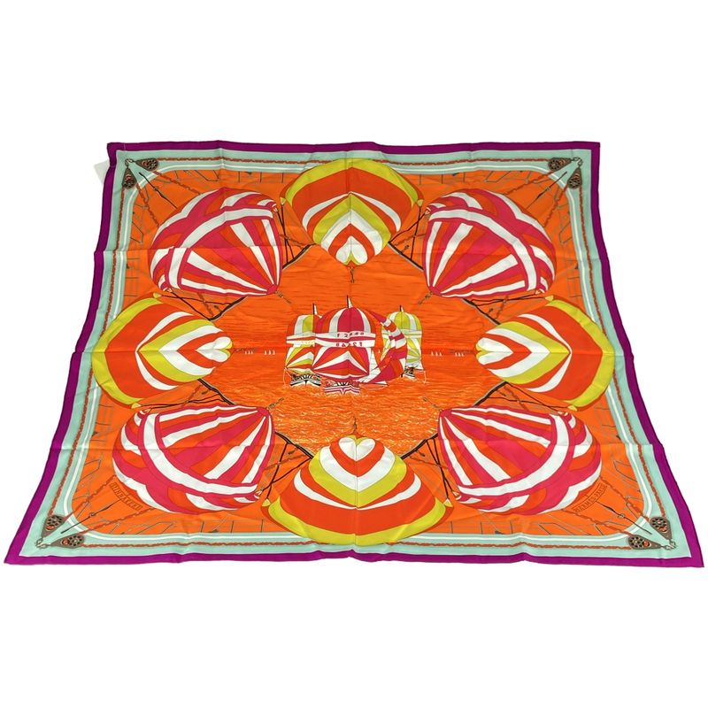 Hermes Carre 90 Spinnakers Silk Shawl