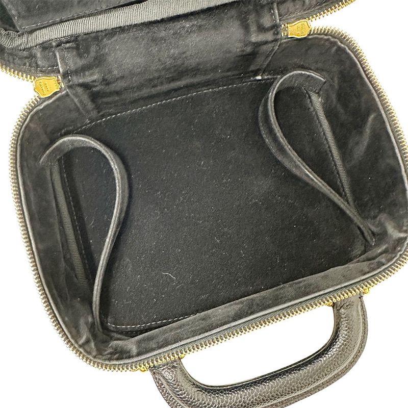 Chanel Bag Women's Branded Handbag Matelasse Leather Black Gold Hardware Vanity