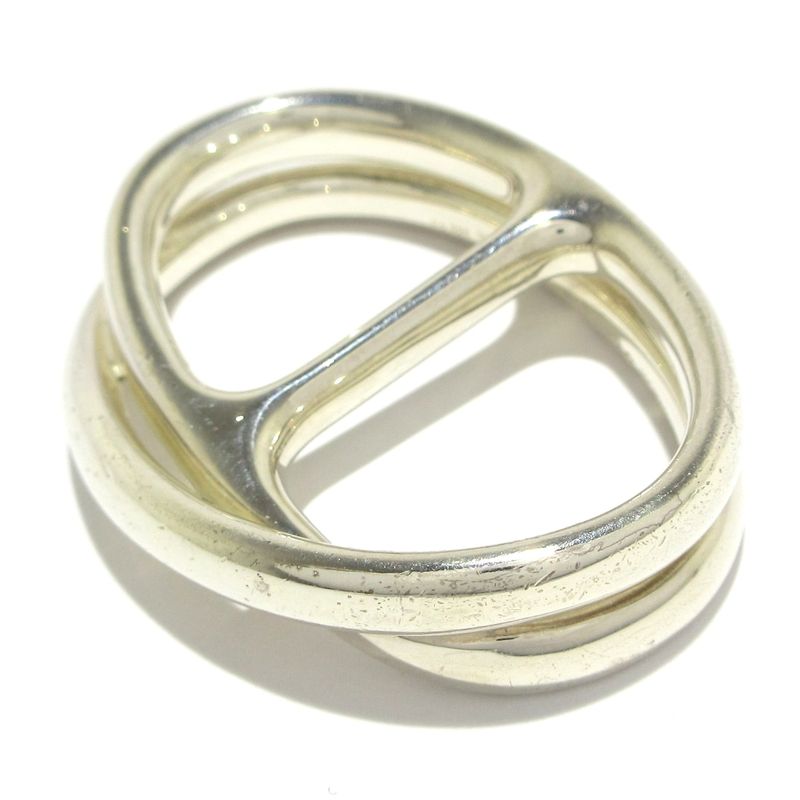 Hermes Ring Double Ring Chaine D'ancre Punk Silver