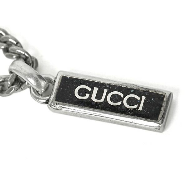 Gucci Necklace Enamel Pendant Black