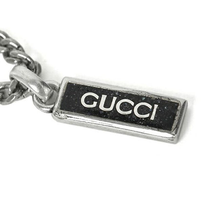 Gucci Necklace Enamel Pendant Black