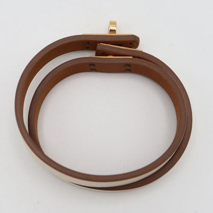 Hermes Mini Kelly Dubretour Kelly Bracelet T2 U Engraved White Gold Color