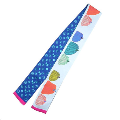 Louis Vuitton LV X YK Bandeau Pumpkin Yayoi Kusama M78391 Silk Blue Multicolor
