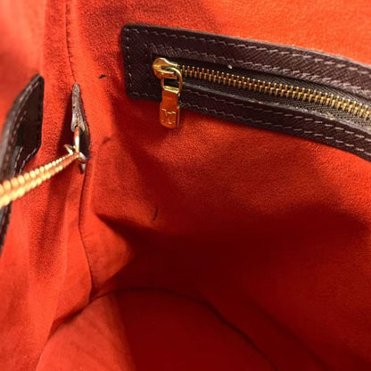 Louis Vuitton Marais Damier Ebene Damier Ebene Leather × PVC Brown Tote Bag