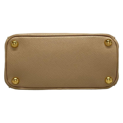 Prada Handbag Galleria Beige Mini Bag Leather