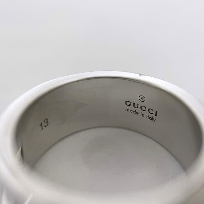 Gucci Ring Branded Regular Silver Polished