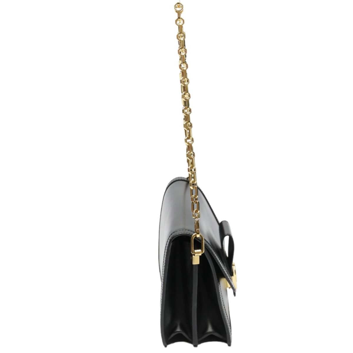 Louis Vuitton Lock Dauphine MM Chain Shoulder Bag Noir