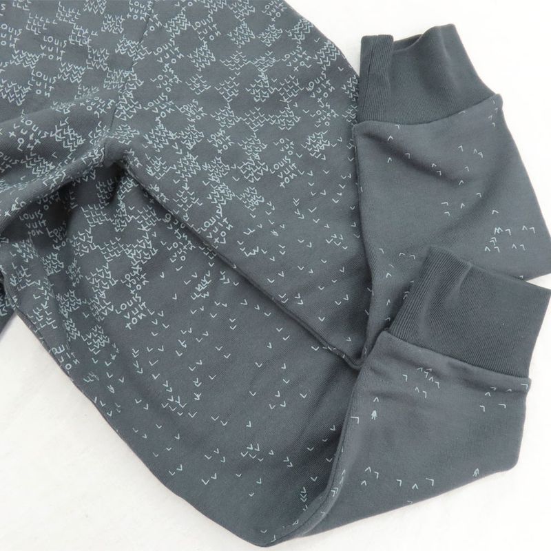 Louis Vuitton Damier Spread Printed Sweat Crew Neck Shirt L Gray