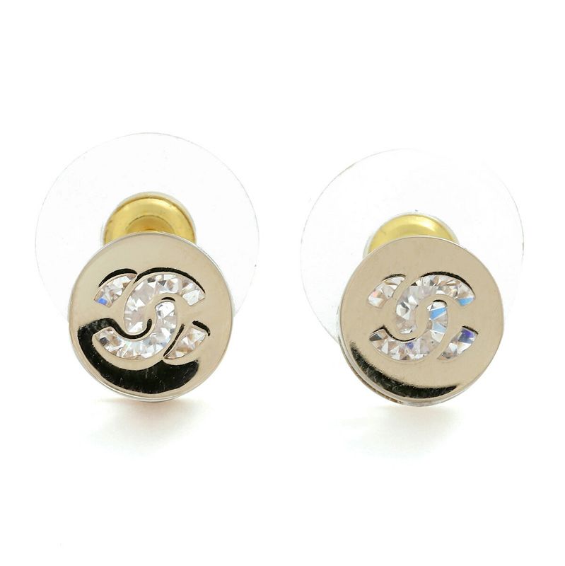Chanel Earrings Round Earrings Gold
