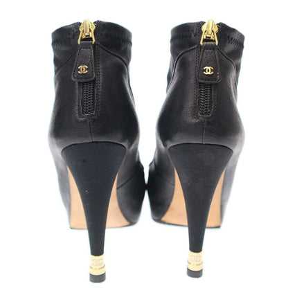 Chanel Leather Boots G28123y05726 Black 37