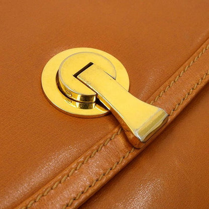 Gucci 60s Vintage Archive Box Calf Leather Shoulder Body Bag Camel Rare Women