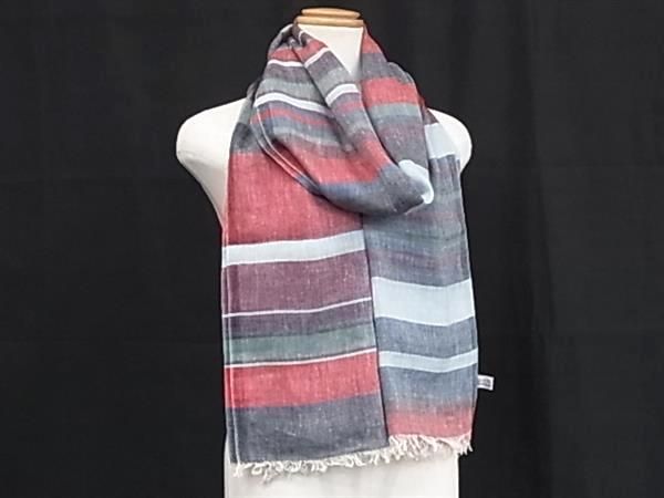 Attire Bottega Veneta 60% Wool X 30% Cashmere Fringe Scarf Stole Shawl Blue